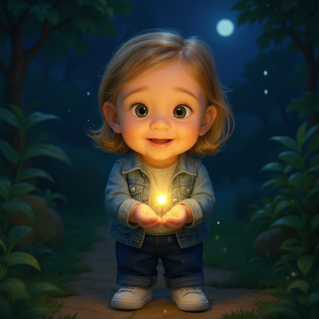 Sample illustrated page from a personalised Once Upon A You book